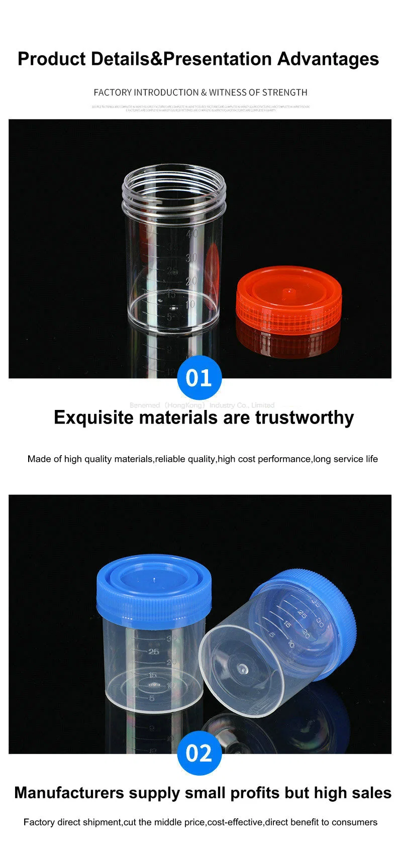 30ml Disposable Sterile Sputum Collector Container