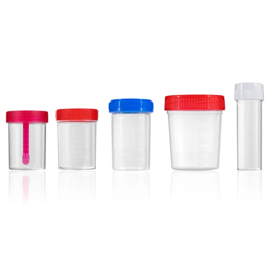 Tasse d'échantillon de Test de Patient, collecteur d'échantillons fécaux d'expectorations, récipient d'urine de selles 30ml 60ml 120ml