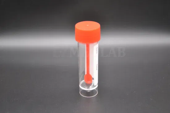 Récipient médical jetable d'échantillon de 5 ml/récipient de tabouret stérile/PP/bouchon à vis/Φ 29*59mm