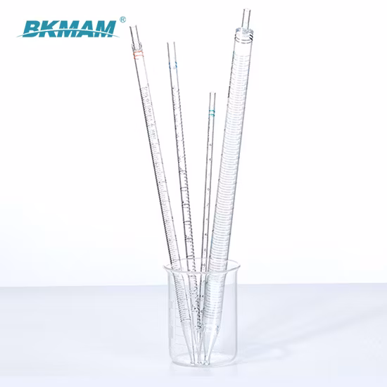 Consommables de laboratoire 5 ml 10 ml 25 ml 50 ml Pipettes de transfert sérologique stériles jetables en PP hautement transparentes